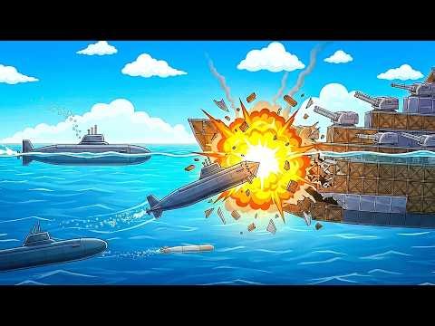 3 SUBMARINE COMMANDERS vs Epic Ship Fleet in Forts Multiplayer