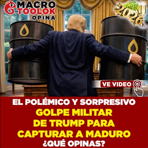 🌎 ¡EL MUNDO EN SHOCK! | MACROTOOLOK 🇺🇸🇻🇪 Lo que parecía imposible sucedió: Donald Trump ordenó un golpe militar estratégico para capturar a Nicolás Maduro. 🎖️⛓️ La noticia le ha dado la vuelta al globo y ha dejado a todos con la boca abierta, A #Macrotoolok le interesa saber qué pasa por tu mente: ¿Crees que era la única forma de resolver la situación en Venezuela o te parece una medida que cruza fronteras peligrosas? 🧐🤔 ¡Suéltate en los comentarios! Queremos leer todas las posturas. 👇 