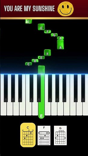 you are my sunshine piano tuto