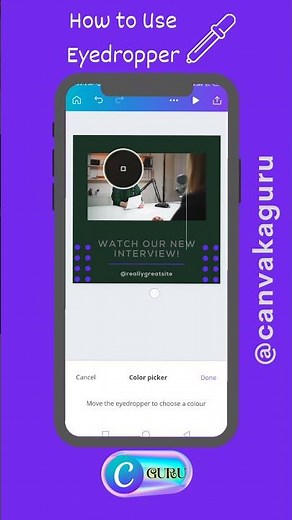 How to use Eyedropper in CANVA