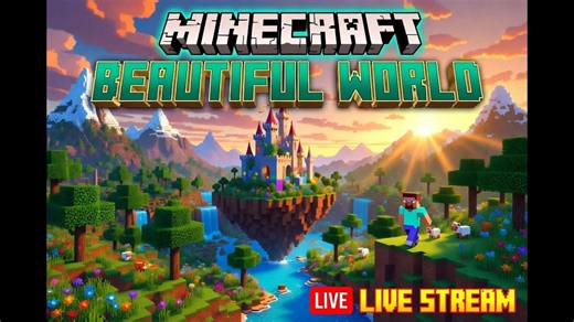 Minecraft Beautiful World LIVE in CREATIVE MODE! 😍 Epic Floating Castle + Jaw-Dropping Silent Build