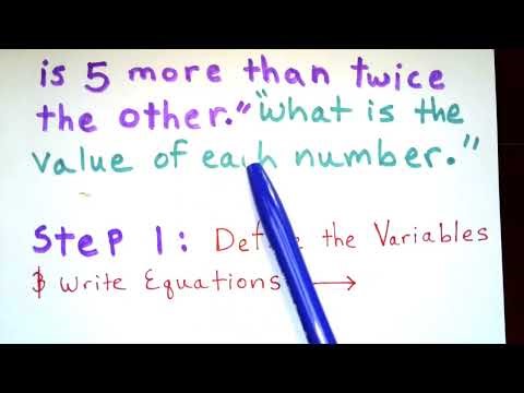 Part 33 "System of Equations" WORD Problem Video #1 = Introduction & Reasoning & Organizing Facts