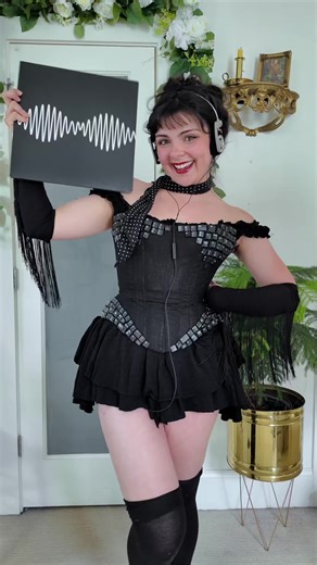 I had this album on repeat at 14… and 10 years later, I still love it 🎧😌🕶️💿 outfit details: (anything purchasable is linked in my Shopmy ♡) mock neck leotard - Amazon bloomer shorts - Amazon mini dress - Urban Outfitters (originally a romper!) keyboard corset - made by me fringe gloves - made by me boots - Doc Martens headphones - Koss Porta Pro’s this was such a fun way to build an outfit! I tried to capture the feeling of the whole album, not just the cover (which of course meant knee sock