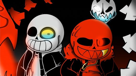 【undertale同人动画/中字】Classic sans vs Fell sans (Animation)