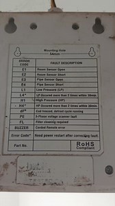 CAREER ADUCTABLE AC NON-INVERTER MODEL ALL ERROR CODES #mractech | MR AC TECH