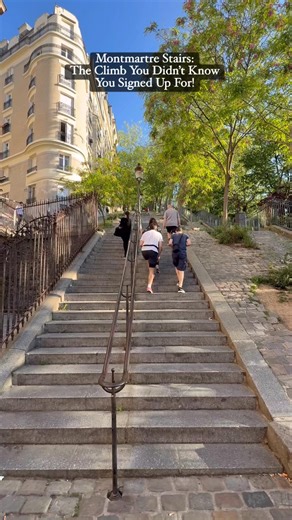 The stairs of Montmartre are like a sneaky workout pretending to be a tourist attraction. One minute you’re taking cute photos, the next minute you’re questioning your life choices as your legs turn into jelly. But hey—reach the top, and you’ve earned that croissant (or three)! #montmartre #paris #stairs | Paris in Pictures
