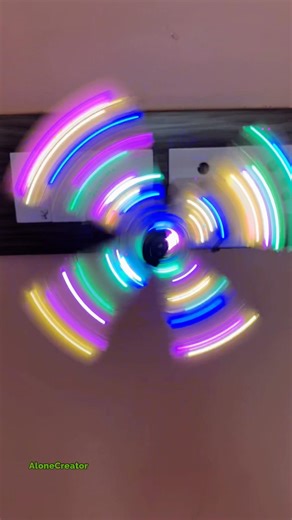 Glowing DC Motor 4 Blade Propeller with LED String Lights | Satisfying DIY Project #tech #project
