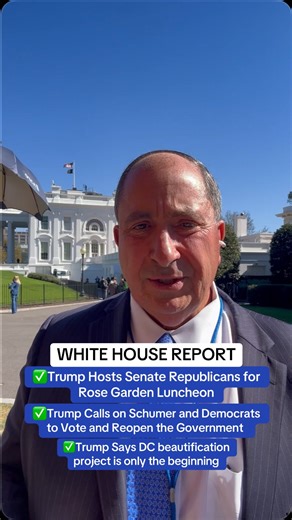 White House Report: President Trump hosts Senate Republicans for Rose Garden luncheon and called on Schumer to end the shutdown by voting for clean CR. | John Fredericks Show