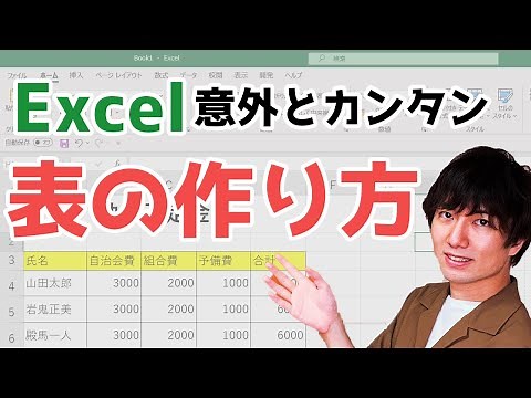 【初心者向け】エクセルで表を作る方法をわかりやすく解説します。