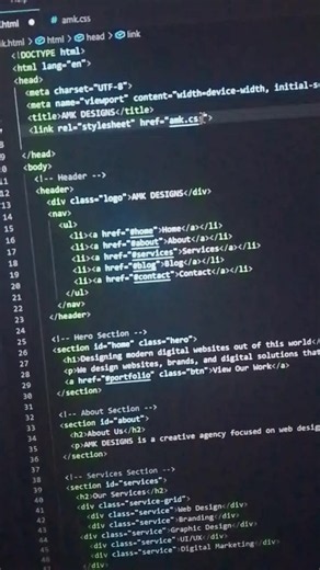 HTML and CSS simple website #fyp #frontenddevelopment #technology #viralvideo #website
