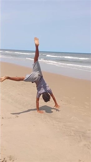 Beach Stunt Practice: Did I land it? 😱🙌