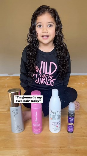 Model | Fashion | Ella’s curly hair routine is so easy that even she can do it 🥰 I love this hair dryer because it’s light weight and easy to use. It has a... | Instagram