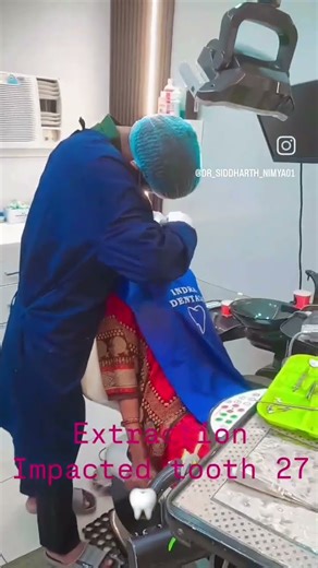 impacted 27 tooth Extraction 🦷 #dentalcare #dentaltreatment #dentist subscribe my channel 😊