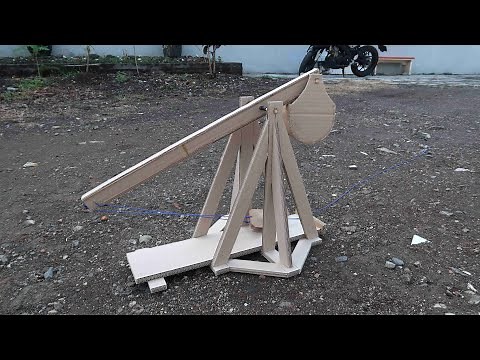 How to make a trebuchet using cardboard