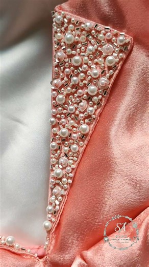 Beautiful Neck Design for Kids Gown I DM 6282703500 #embroideryshorts #pearlembroidery #handbroidery