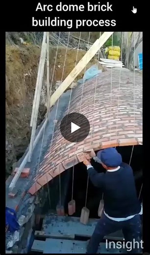 Arc Dome Brick Building Process 🧱🏗️This video shows the construction process of an arc-shaped brick dome, a traditional yet highly efficient masonry technique used for underground structures… | Contrast Engineering consultancy CEC