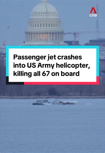 67 people were killed in a midair collision between a passenger jet and a US Army helicopter on Wednesday (Jan 29) - the deadliest air disaster in the US in over 20 years. According to an internal preliminary report by the Federal Aviation Administration, staffing was thin in the air traffic control tower at the airport where the crash happened. #usnews #usa #washington