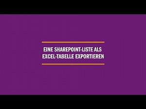 Know How! It Works: Eine SharePoint-Liste als Excel-Tabelle exportieren