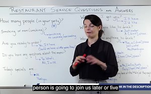 餐厅服务问答初学者学习英语词汇Restaurant Service Questions and Answers Learn English Vocabulary