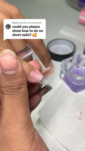 Replying to @imie xx Here’s how I apply acrylic on short nails! #acrylicapplication #acrylicnails #acrylicnailvideo #nails #satisfyingvideo #nailtutorial #tiktoknailsvideo