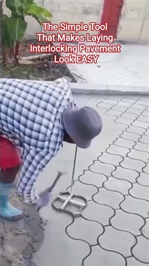 Genius Construction Hack: Grouting Wavy Pavers Like a Pro.