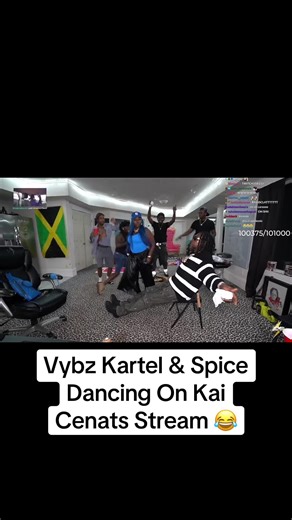 Vybz Kartel and Spice Dance on Kai Cenat's Stream