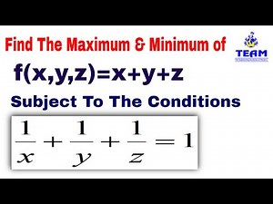 Maximum and Minimum of by using Lagrange's Method of Undetermined Multipliers problem-1