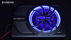 10" Upgrade 800W Slim Under Seat Powered Car Subwoofer, Car/Truck Audio Sub Built in Amplifier amp Combo Package, with Blue LED Light (Subwoofer+Installation Wire Kit)