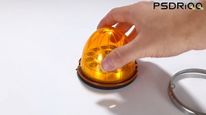 4 Pack 17 LED Trailer Marker Light Watermelon Lights, DC12V Clearance Side Indicator Lamp for RV Camper Truck Van Caravan - Amber