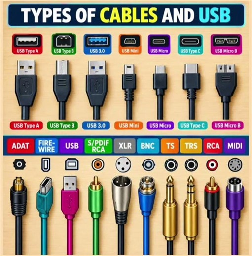 Ultimate Guide to Types of Cables and USB Connectors Explained #messycables #microconnectors #memory