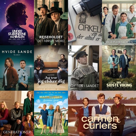 🎬✨ Tidens Samling i filmens verden I 2025 har Tidens Samling haft fornøjelsen af at bidrage med enten beklædning eller historiske effekter til flere film- og tv-produktioner, og vi er stolte af at være en del af de store fortællinger 🥰 Det er altid en helt særlig glæde at se fortiden få nyt liv – både på det store lærred og hjemme i stuerne. Vi ser frem til 2026... Flere nye spændende film og serier har allerede været forbi museets enorme lager og udvalgt historisk beklædning og effekter, der 