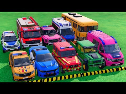TRANSPORTING POLICE CARS, AMBULANCE VEHICLE, FIRE DEPARTMENT WITH TRAIN - FARMING SIMULATOR 22 #30