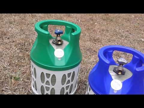 Lite weight Fiberglass propane tanks come in many sizes