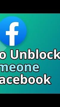 How to Unblock Someone on Facebook
