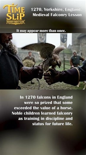 1270 Yorkshire: Medieval Falconry Lesson | [TiME SLiP] Hidden Object Game [Puzzle Version]