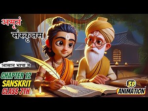 Sanskrit Class 7 Chapter 12 | Animated | Amritam Sanskritam | Class 7 Sanskrit Chapter 12 animation