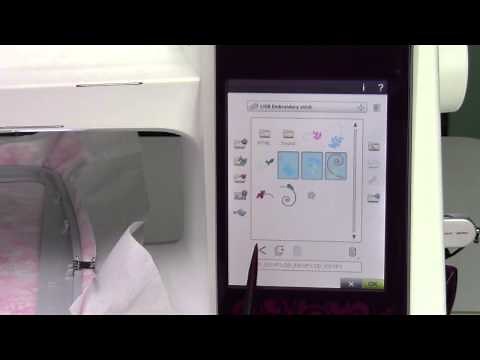 Husqvarna Viking Designer Ruby 65 How to Load an Embroidery Design