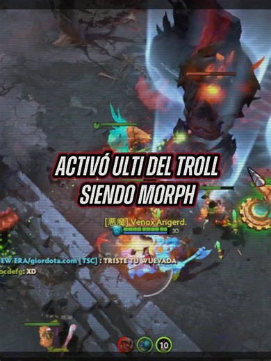 Activación del ulti del Troll siendo Morf en Dota 2