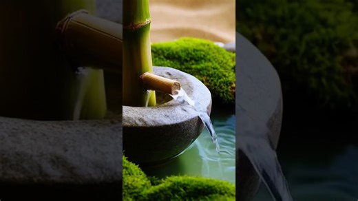 Zen garden water fountain