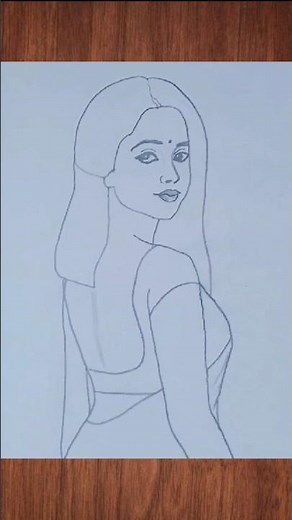 girl drawing easy #art #drawingtutorials #girldrawing