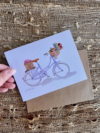 Note Cards - Blue Bicycle - Etsy