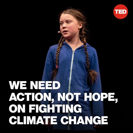 "The climate crisis has already been solved. We already have all the facts and solutions. All we have to do is to wake up and change." — Greta Thunberg Watch the full TED Talk here: http://t.ted.com/DCVHwWq | TED