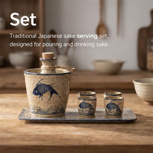 Japanese Sake Set With Cups – Handmade Ceramic Sake Bottle & Shot Glasses, Traditional Japanese Pottery, Wabi Sabi Barware Gift - Etsy