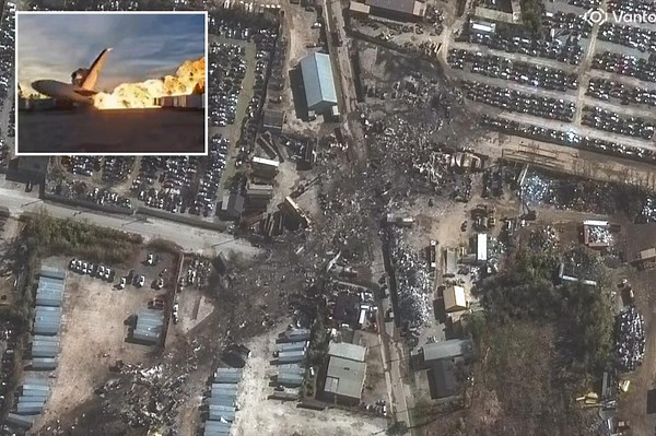Shocking satellite images show trail of destruction after deadly UPS plane crash