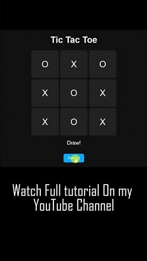 Build Tic Tac Toe Game in JavaScript
