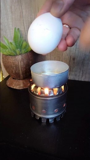 Genius Idea Rocket Stove | Cooking Egg on Mini Rocket Stove Bushcraft Survival Outdoor Cooking