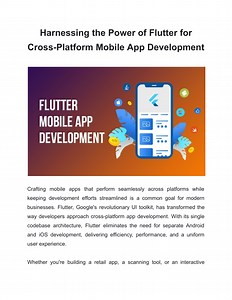 Harnessing the Power of Flutter for Cross-Platform Mobile App Development - SlideServe