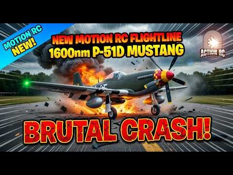 "BEAUTIFUL FLIGHT TURNS INTO NIGHTMARE! FlightLine P-51D Mustang 1600mm CRASHES HARD
