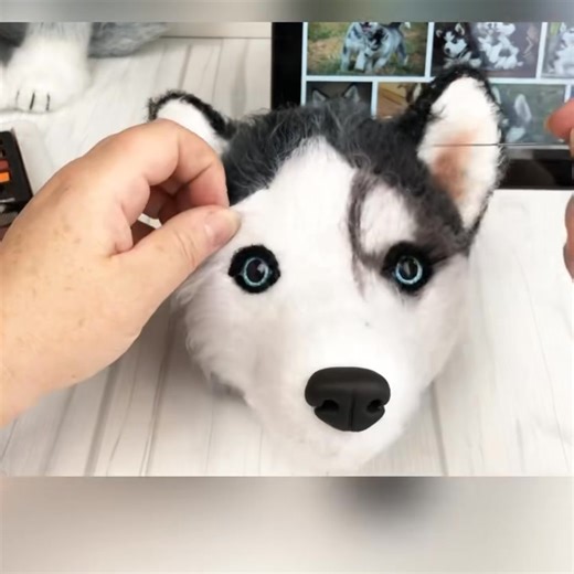 Process how to make Husky dog. Crochet pattern -> https://ambercraftstore.etsy.com/listing/814395488 | Crochet and Knit with Ambercraftstore | Facebook