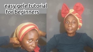 2 yards Aso-oke gele tutorial for beginners | Gold bridal